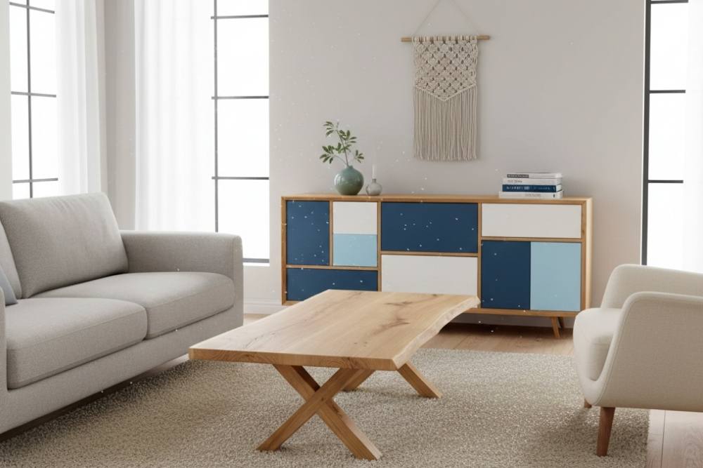 הרמוניה עיצובית בין מזנונים לבין שולחנות סלון